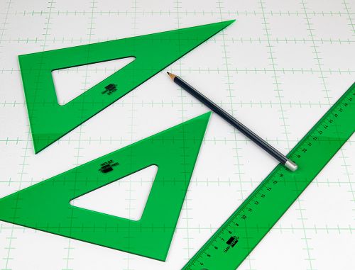 Esquadro liderpapel 21 cm plastico verde , Liderpapel , 43375 , 8423473433755